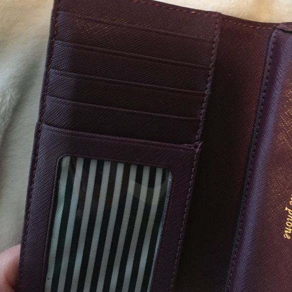 Kate Spade Hold The Phone Wristlet Wallet clutch plum purple *please read* - Picture 12 of 16